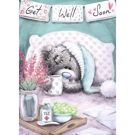 Get Well Soon Softly Drawn Me To You Bear Card
